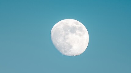 Celestial Orb A Captivating Moon in a Azure Sky