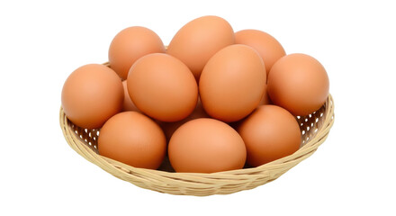 Isolated Basket of Eggs