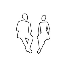 white silhouette couple sitting 11
