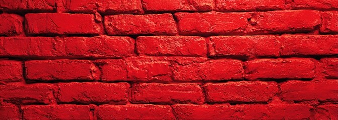 Fototapeta premium Vibrant red brick wall