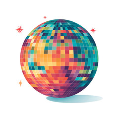 Obraz premium Colorful Disco Ball. A Retro Party Essential