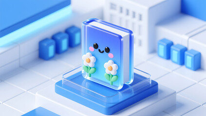 Obraz premium Book 3D rendering Education Learning World Book Day scene illustration