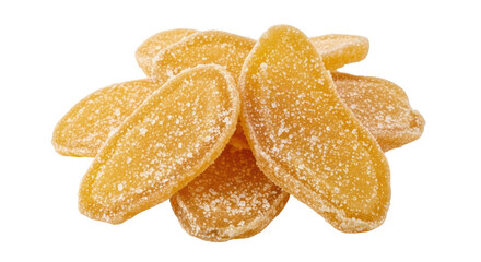 Isolated Pile of Candied Ginger
