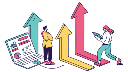 business man with arrow