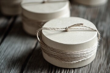 EcoFriendly Gift Boxes on Wood.