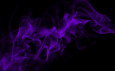 Purple smoke swirling against black background – Reflection and mystique, Abstract, Surreal Emotion, abstract, vapor, emotion, surreal, contrast, fluidity