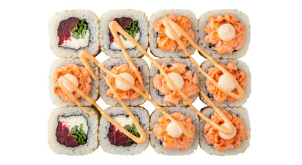 Isolated Sushi Rolls