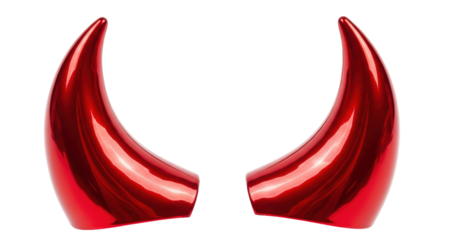 Isolated Red Devil Horns - Powered by Adobe