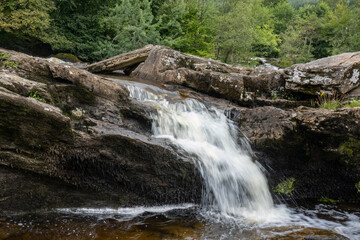 Falls of Dochart rapids in Killin, Tayside, Scotland
