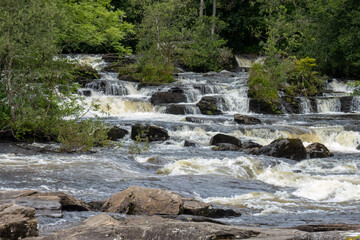 Falls of Dochart rapids in Killin, Tayside, Scotland