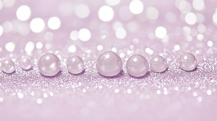 Elegant pink background with shimmering glitter and delicate pearl embellishments for luxury design