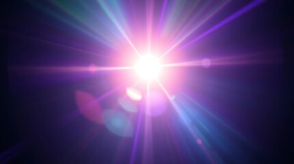 Blue energy flashes in a bright burst of light, like a cosmic ray shooting through space.