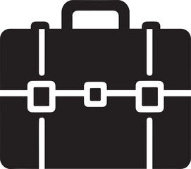 Fototapeta premium Businessman and Briefcase Vector Icons – Black and White Illustrations
