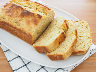 手作りのバナナブレッド