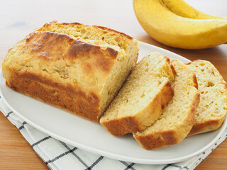 手作りのバナナブレッド