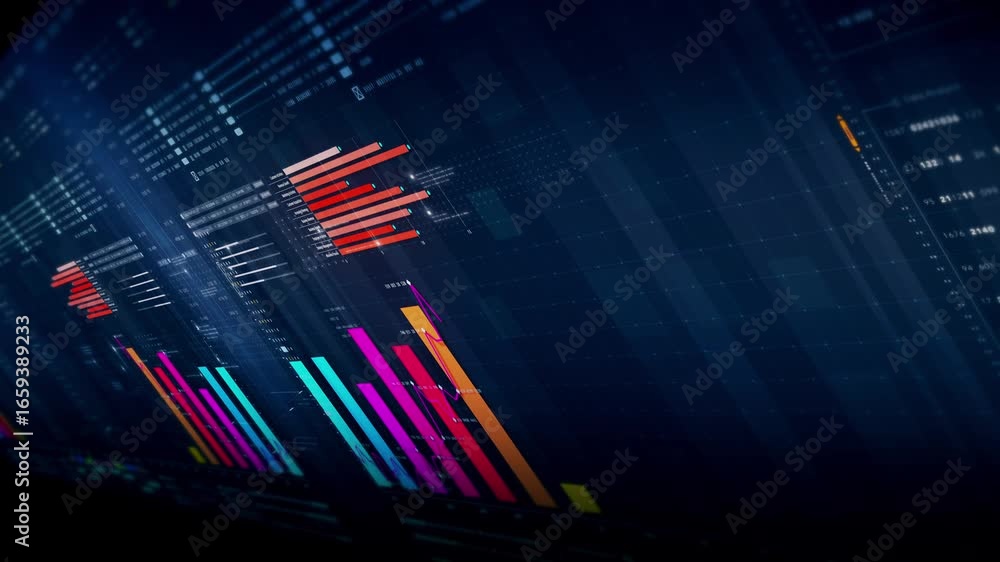 Aufkleber dynamic data visuals for business info graphics, animated charts, and data-driven insights for a bus