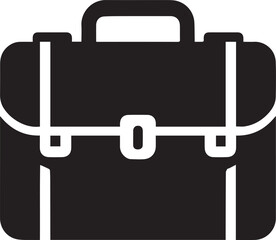 Businessman and Briefcase Vector Icons – Black and White Illustrations