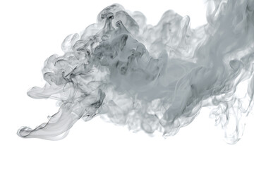 Ethereal smoke cloud drifting gracefully, perfect for adding a mysterious touch to designs, evokes calmness and wonder, ideal for creative projects