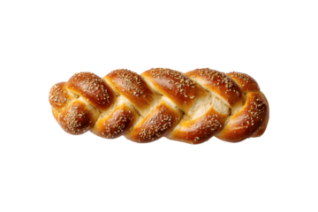 Long, twisted pretzel bread with a braided design