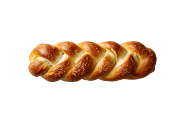 Long, twisted pretzel bread with a braided design