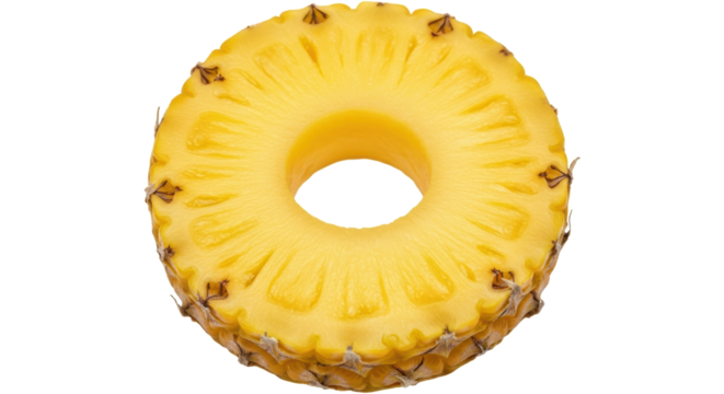 Isolated Pineapple Slice