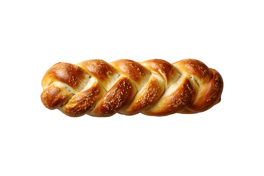 Long, twisted pretzel bread with a braided design