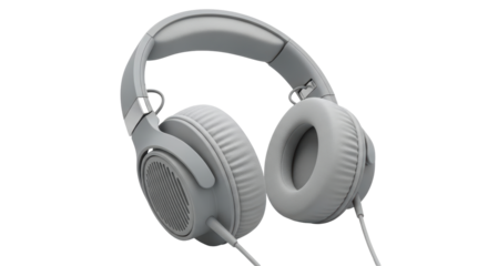 Isolated Grey Headphones