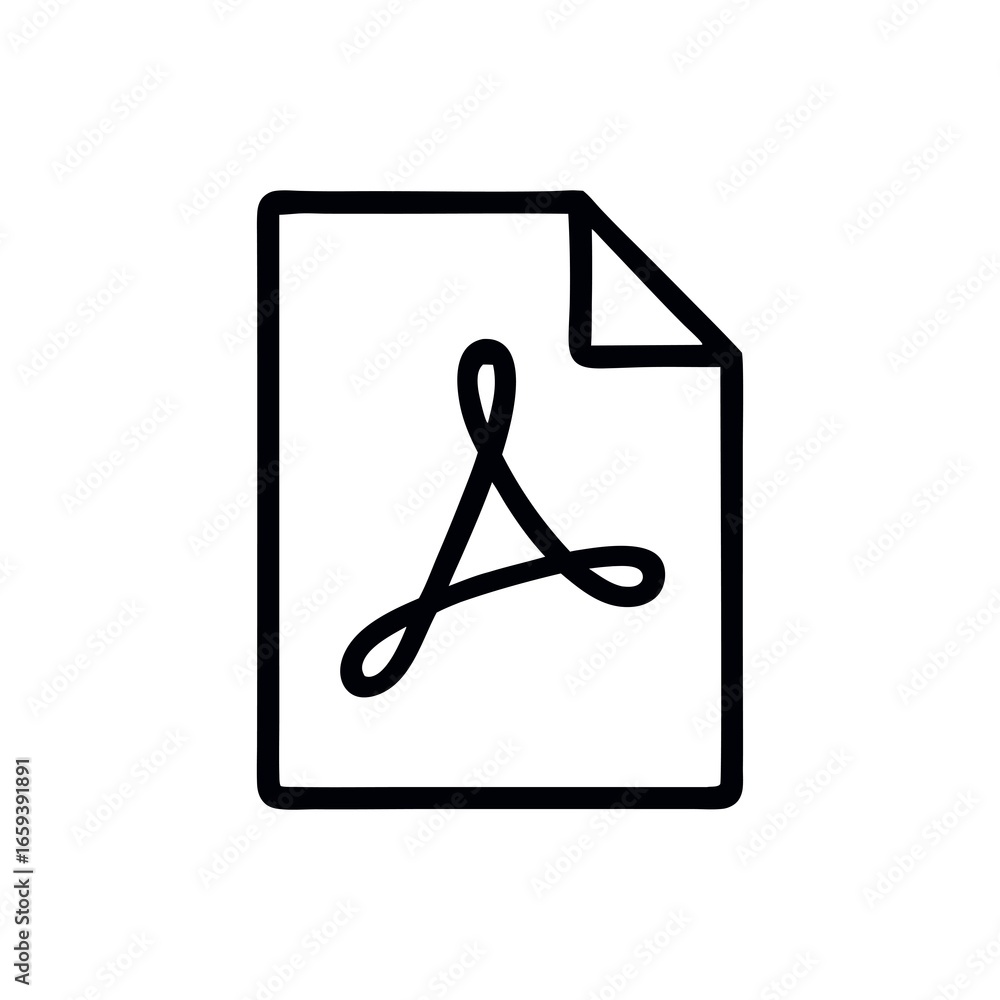 Poster document icon with folded corner pdf symbol represents file format and digital information for web d