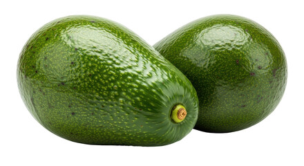 Isolated Two Whole Avocados