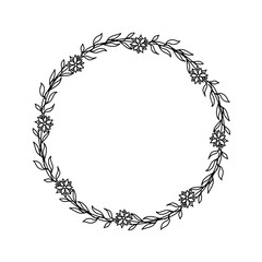 Simple ornament Line Art outline Isolated on White Background for Wedding Invitation and decoration