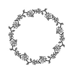 Simple ornament Line Art outline Isolated on White Background for Wedding Invitation and decoration