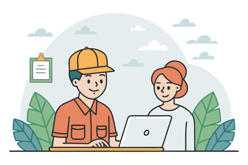 autumn landscape with trees colorful abstract pattern background. template summer concept. vector illustration	