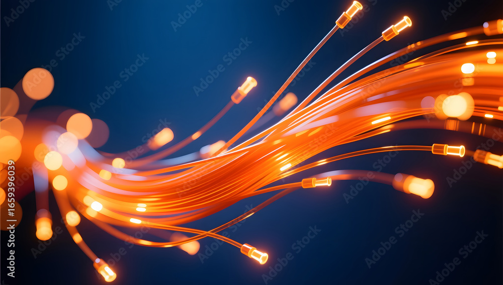 Canvas Prints abstract internet network fiber blue technology sense information communication background