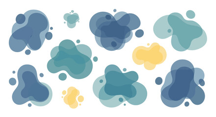 Obraz premium Organic Fluid Shapes with Muted Tones for Modern Backgrounds and Abstract Design Compositions Seamless Pattern Design
