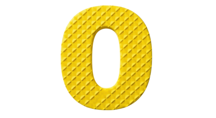 Isolated Yellow Number Zero
