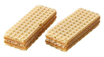 Isolated Pair of Waffle Cookies