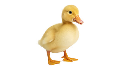 Isolated Fluffy Yellow Duckling