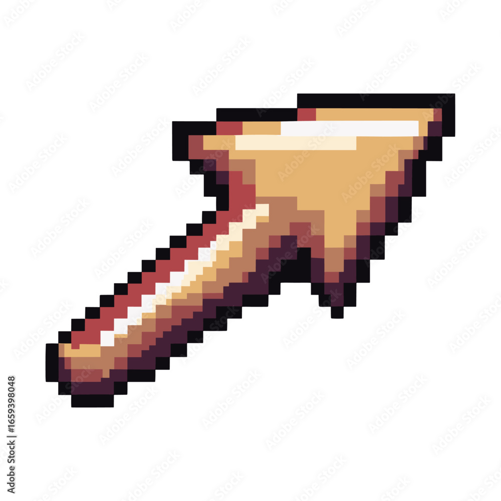 Poster computer mouse pointer arrow design pixel style vector