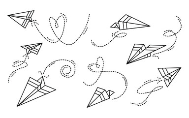 Cute Paper Airplane Vector Art