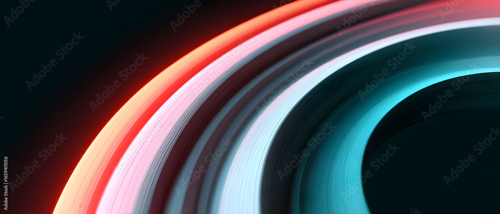 Poster gradient vortex distortion in space