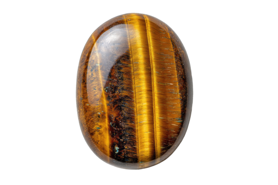 Oval tiger eye gemstone