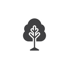 Tree silhouette solid icon