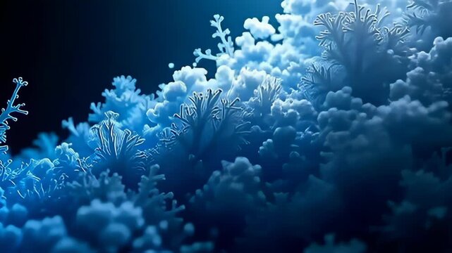 image angstrom shower of airy particle furcate same coral witwatersrand below dark light, streaming graciously inwards rhythmical waves, the lively interplay of tints from abstruse usn to
