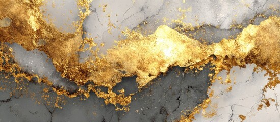 Abstract marble design with gold flecks