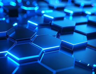 Hexagon light wall wallpaper