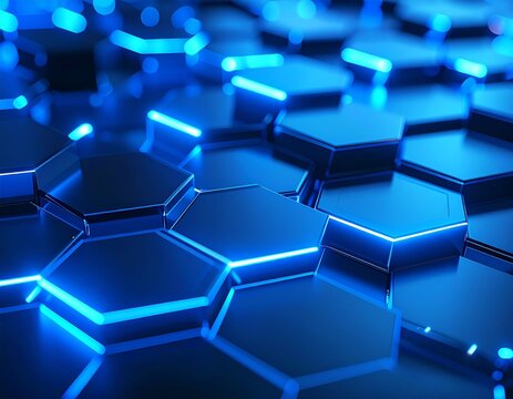 Hexagon light wall wallpaper