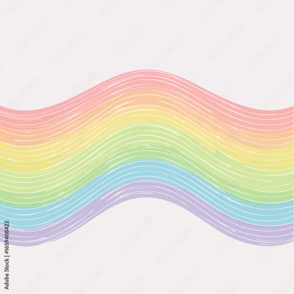 Poster rainbow gradient wave element on a transparent background 3