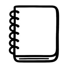 Minimalist spiral notebook illustration vector
