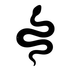 Fototapeta premium Minimalist snake silhouette illustration vector