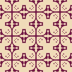 Cute retro pink floral and heart seamless pattern illustration for romantic holiday design